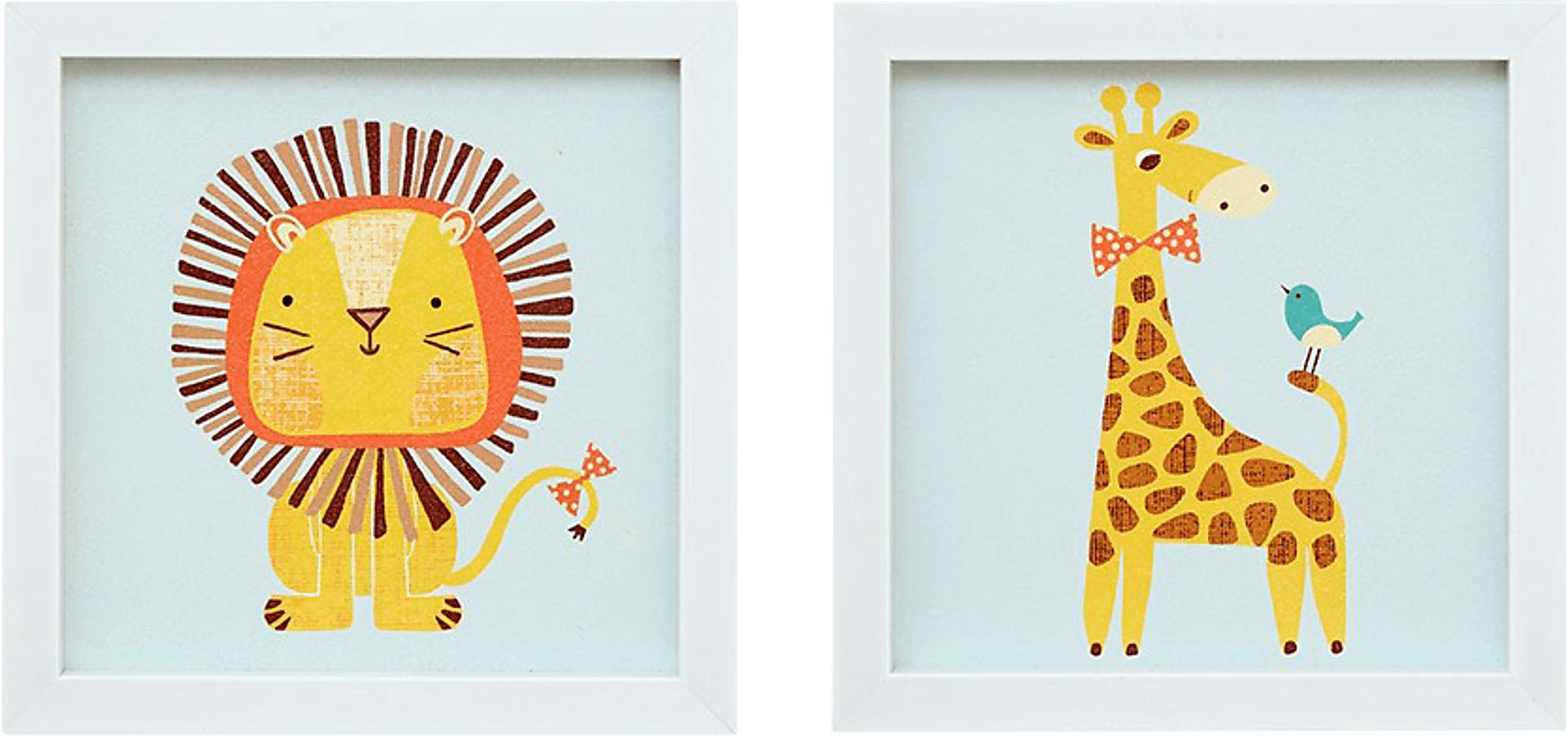 Kids Safari Party Blue Artwork - Image 1