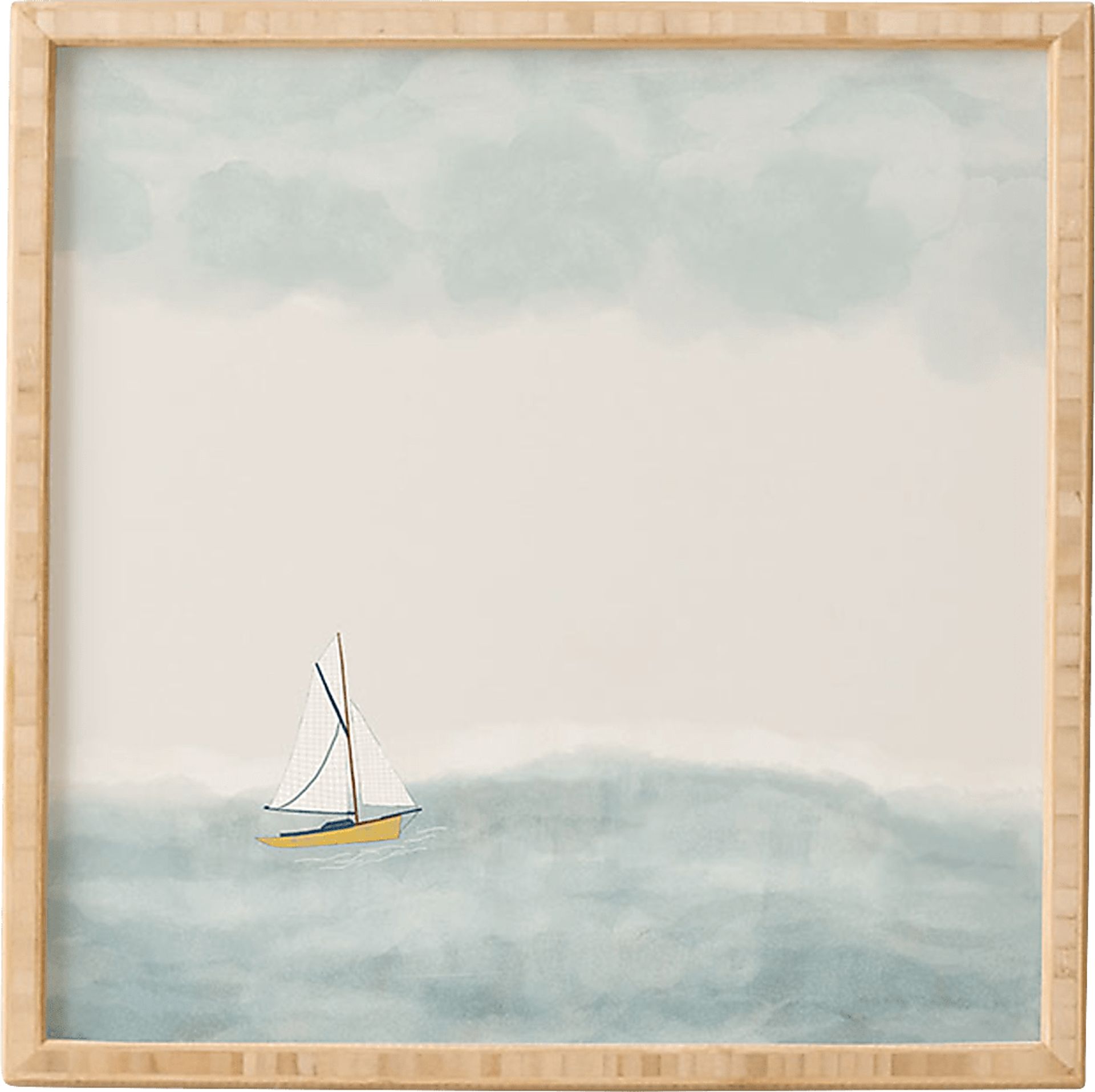 Kids Sailing In The Atlantic Blue Wall Art - Image 1