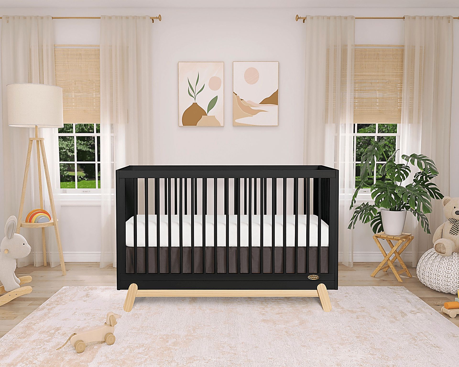 Kids Salvra Black Convertible Crib - Image 2