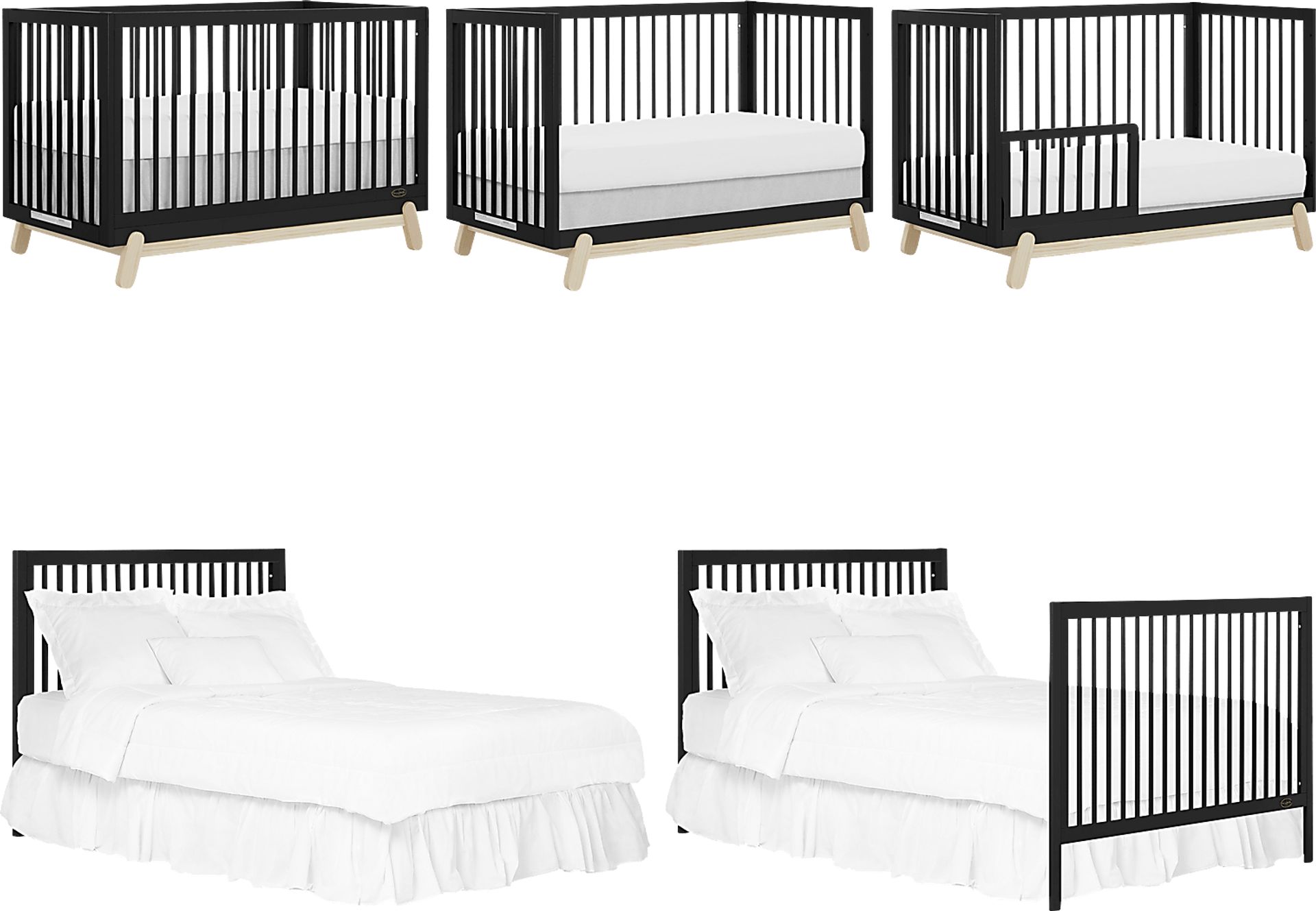 Kids Salvra Black Convertible Crib - Image 5