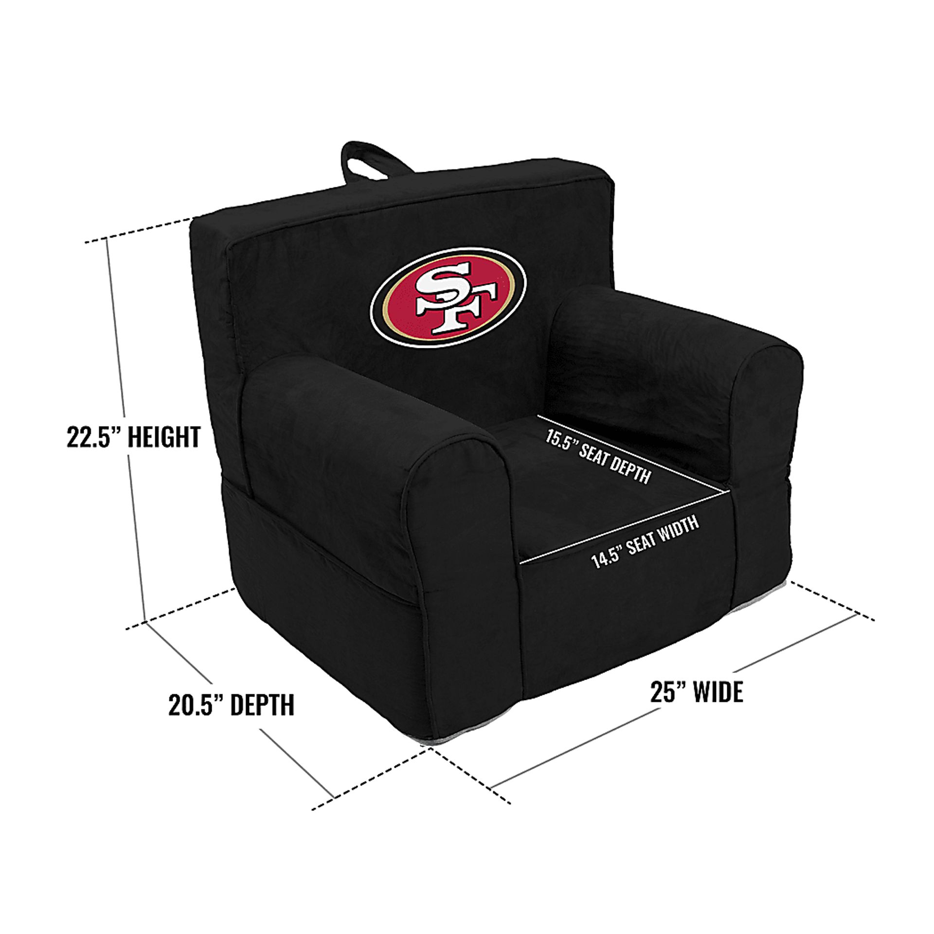 Kids San Francisco 49ers Black Chair - Image 5