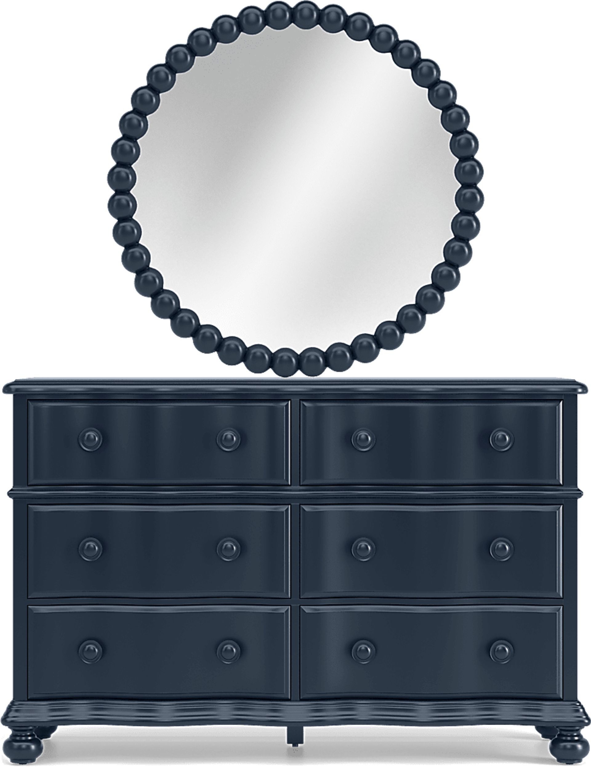Kids San Simeon Blue Dresser with Round Mirror - Image 1