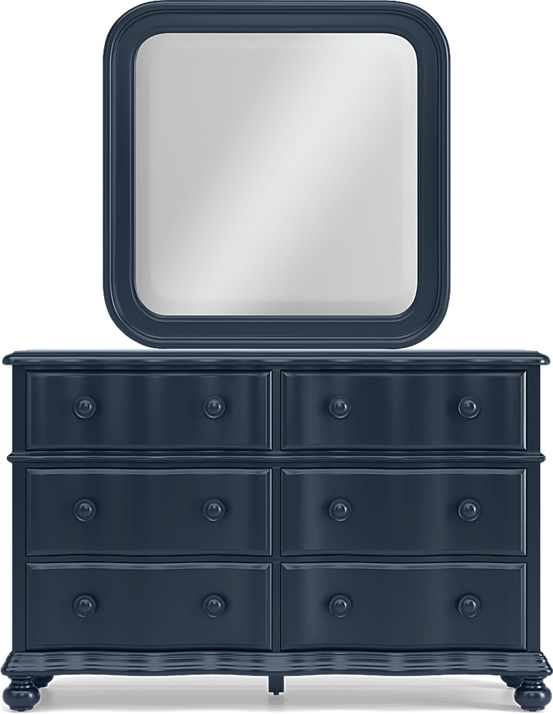 Kids San Simeon Blue Dresser with Square Mirror - Image 1