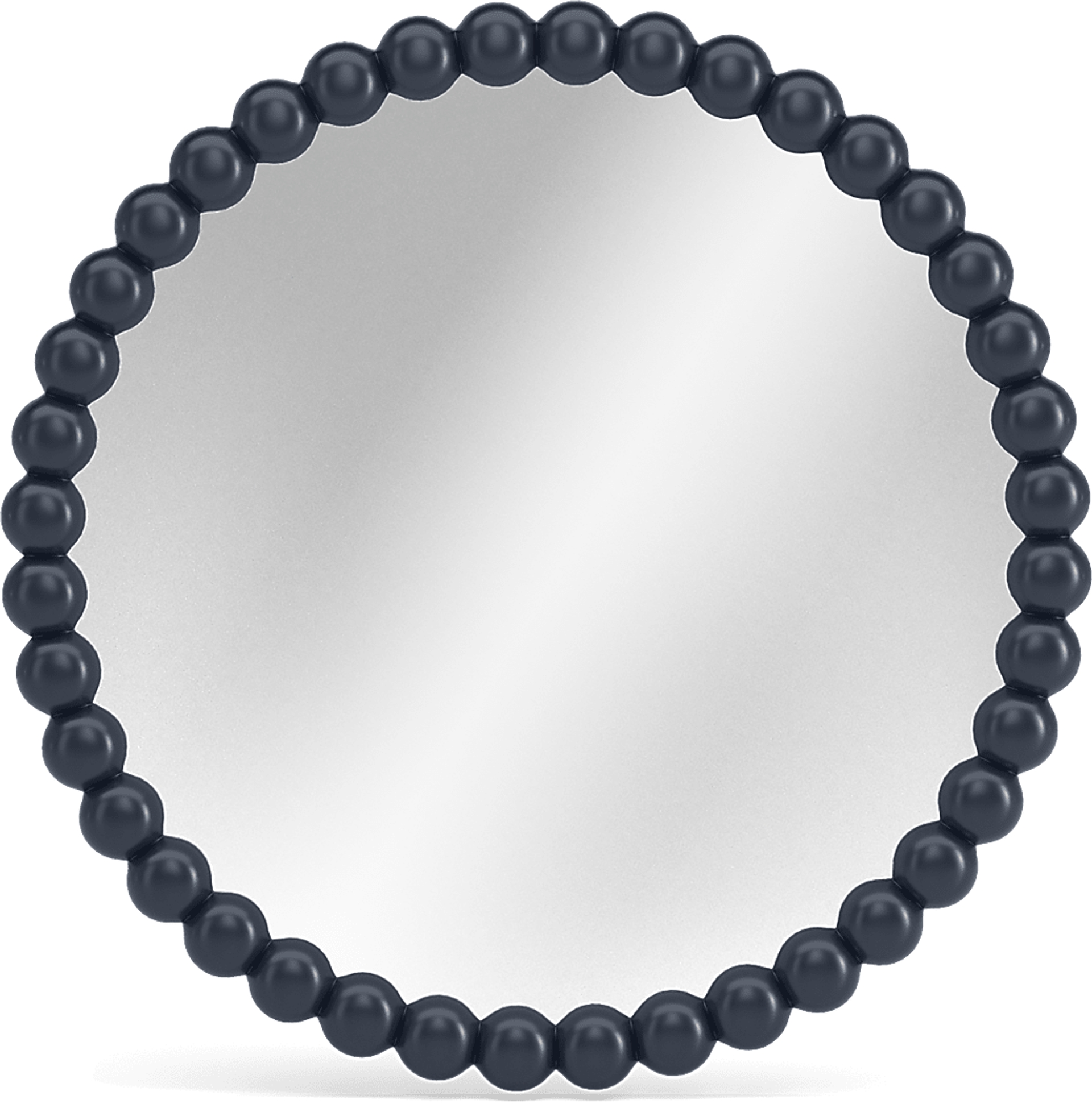 blue round mirror