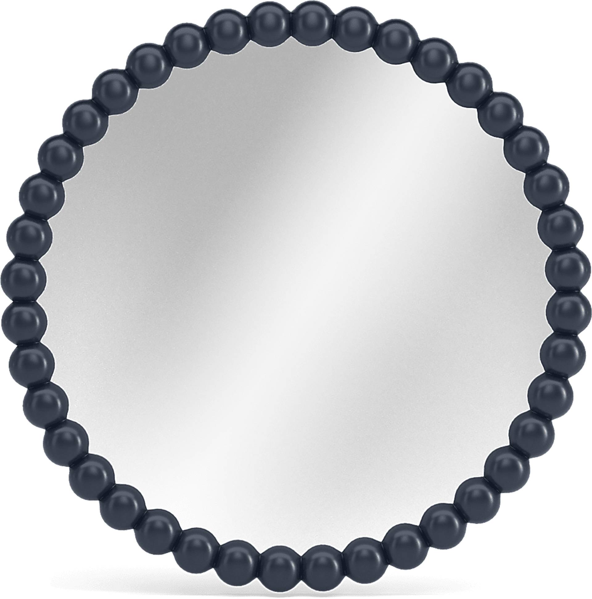 blue round mirror