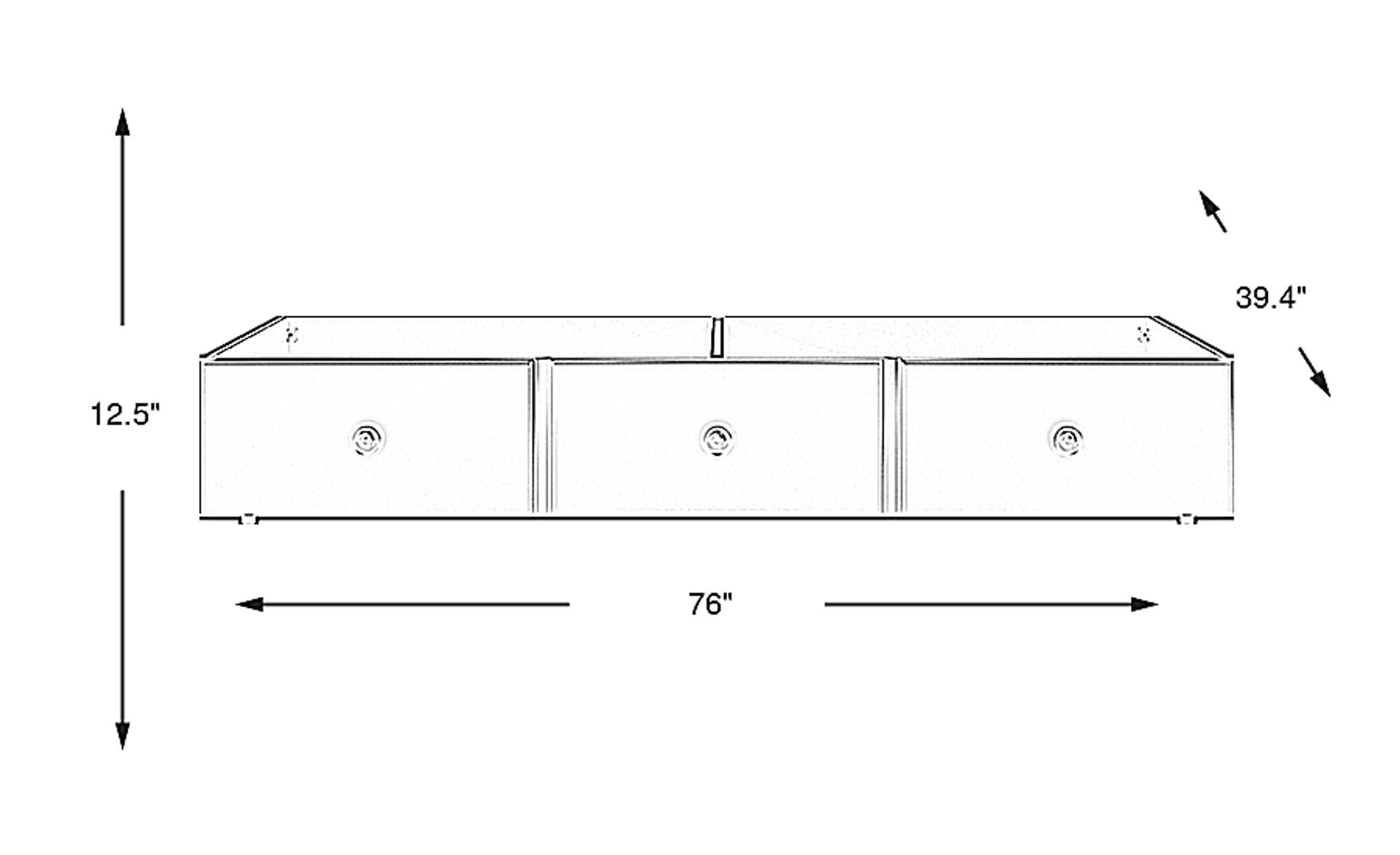 Dimension Image. Please refer to the Dimension Tab on this page for dimension details.