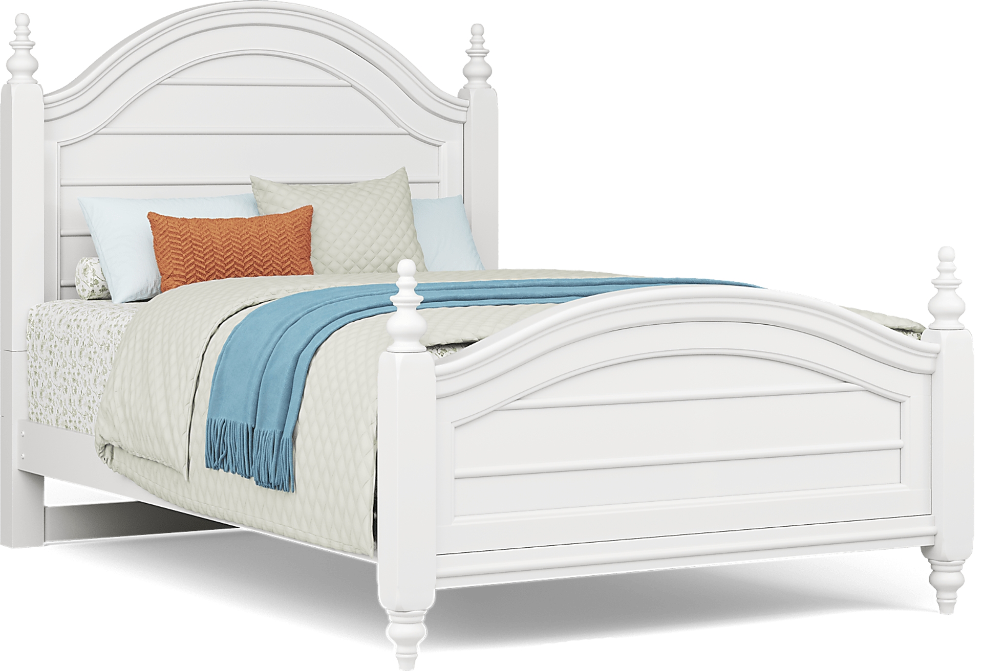 white full bed