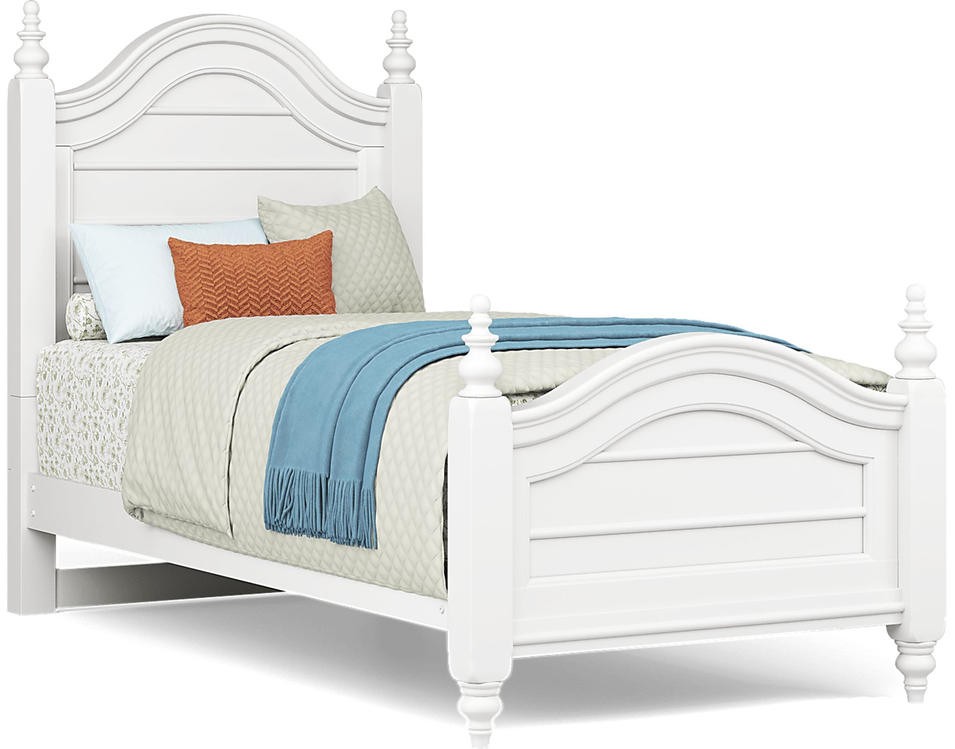 Kids San Simeon White Twin Poster Bedroom - Image 2