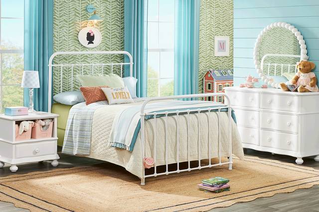 Kids Saddlerock White Full Metal Bed - Thumbnail - Image 2