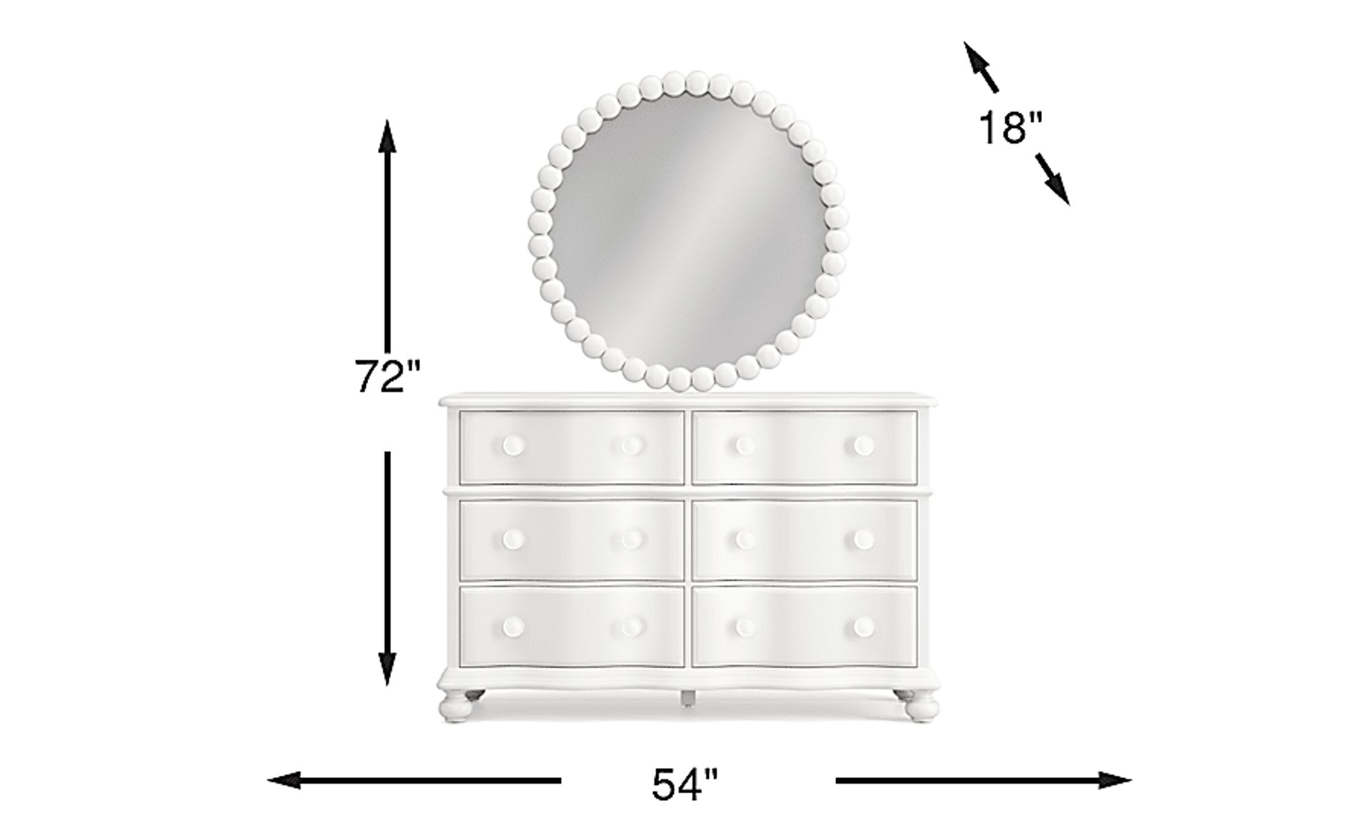 Dimension Image. Please refer to the Dimension Tab on this page for dimension details.