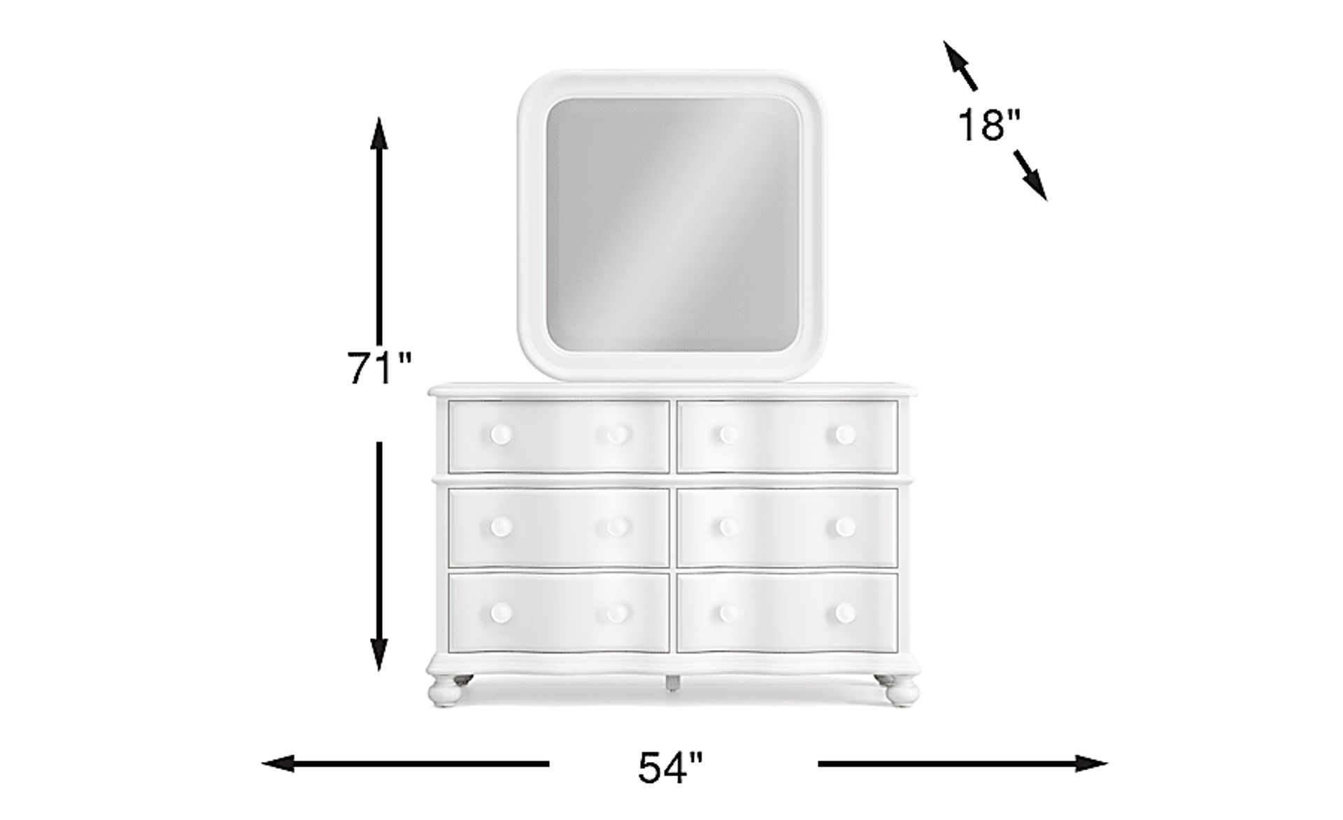 Dimension Image. Please refer to the Dimension Tab on this page for dimension details.