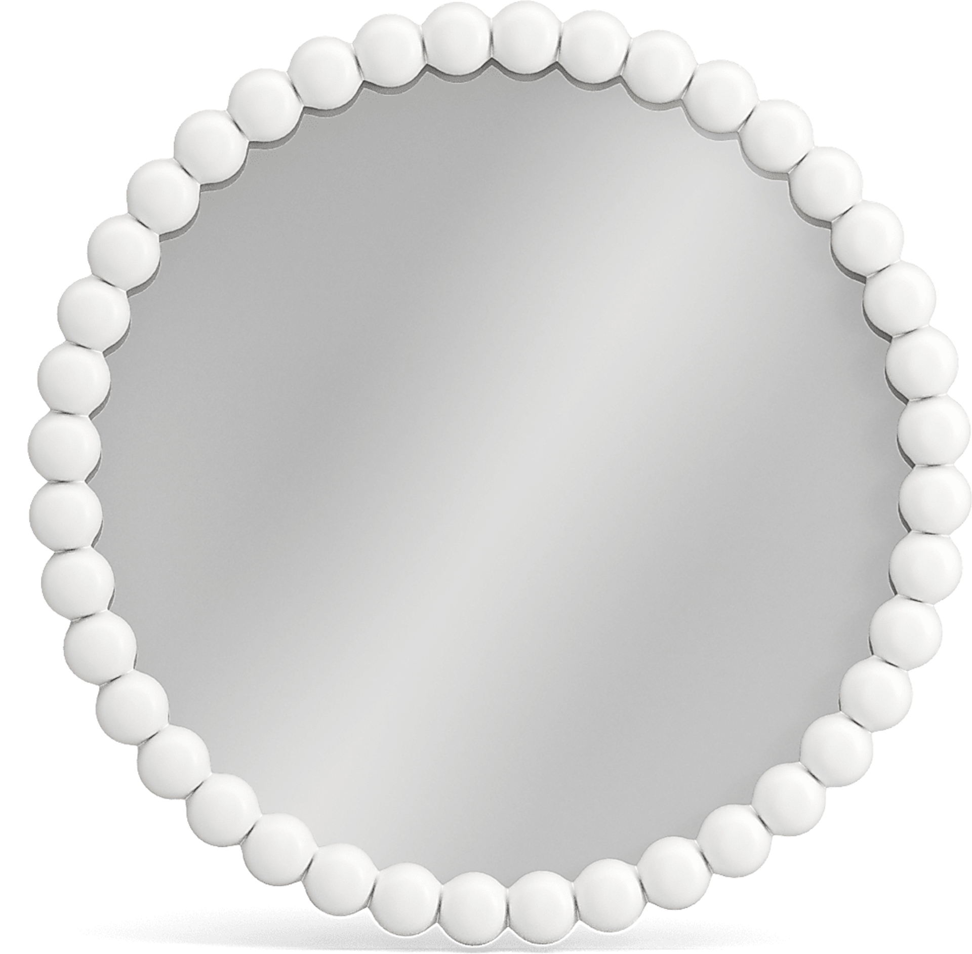 white round mirror