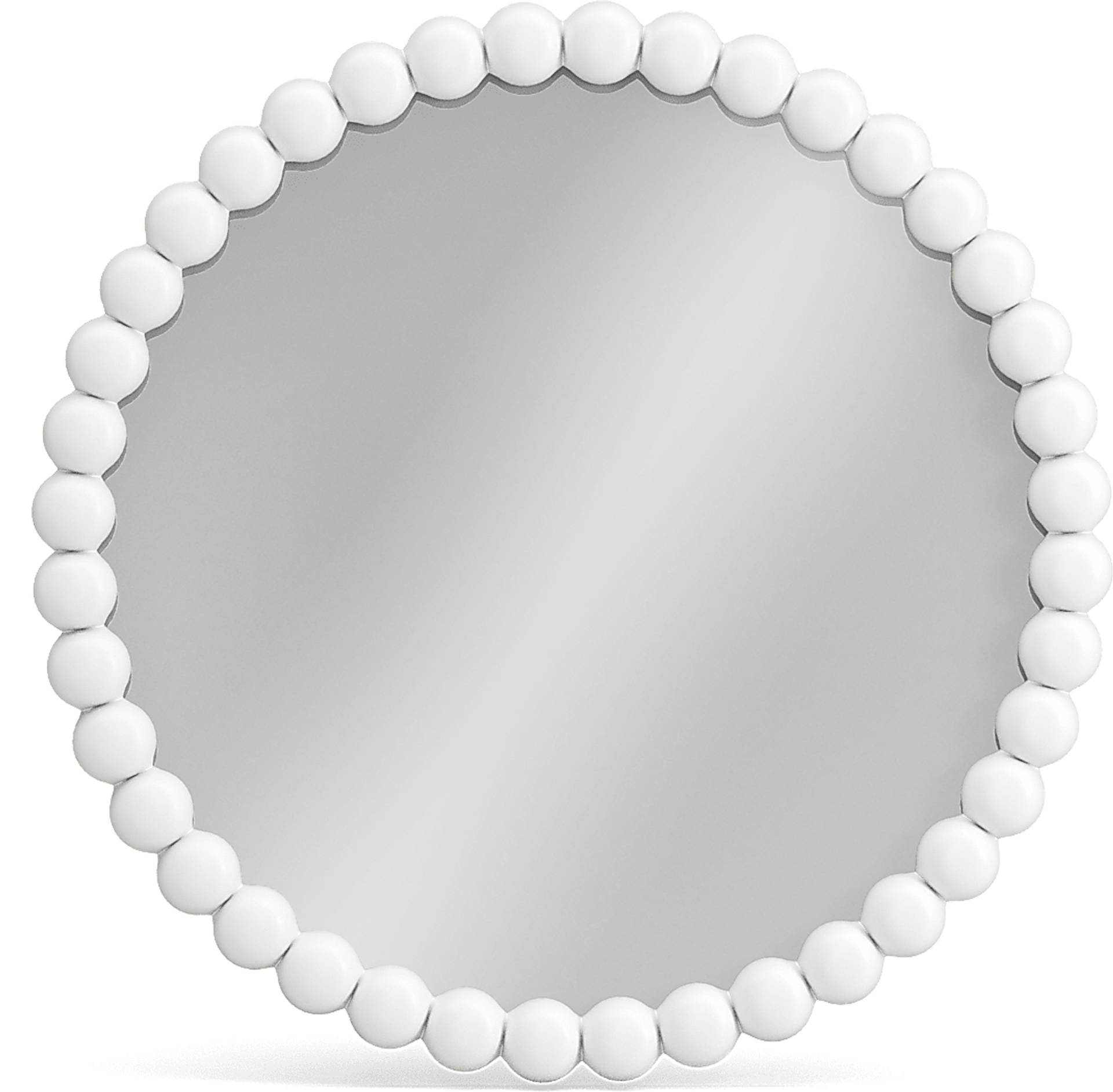 white round mirror
