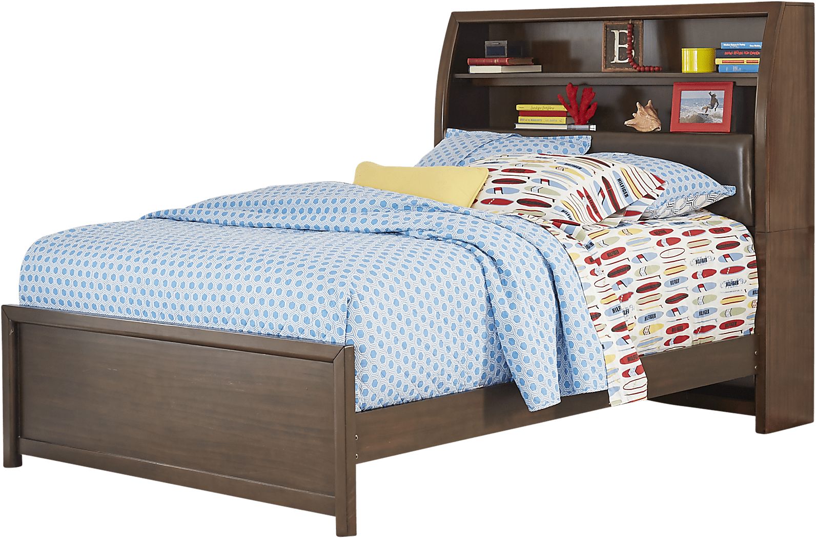 Kids Santa Cruz Brown Cherry Full Bookcase Bed