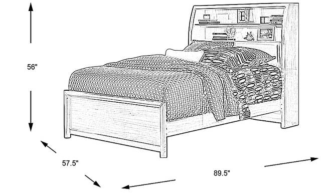 Dimension Image. Please refer to the Dimension Tab on this page for dimension details.