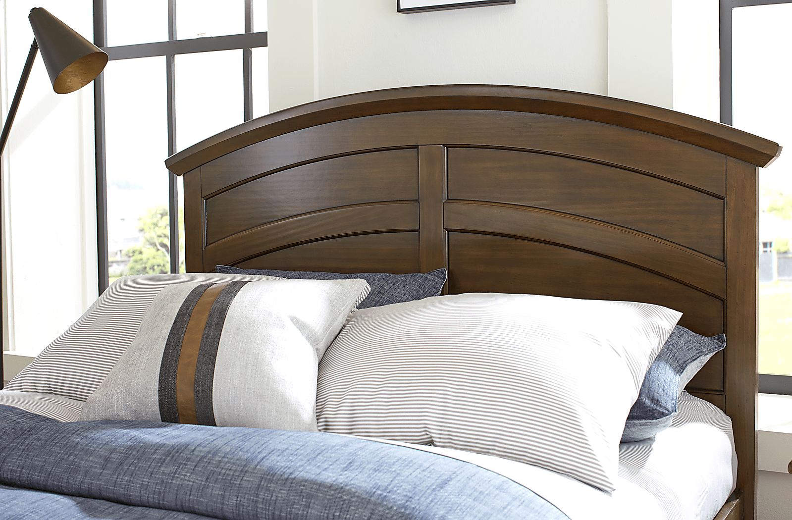 Kids Santa Cruz Brown Cherry Full Panel Bed - Thumbnail 2