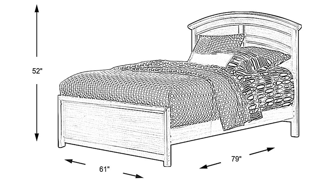 Kids Santa Cruz Brown Cherry Full Panel Bed