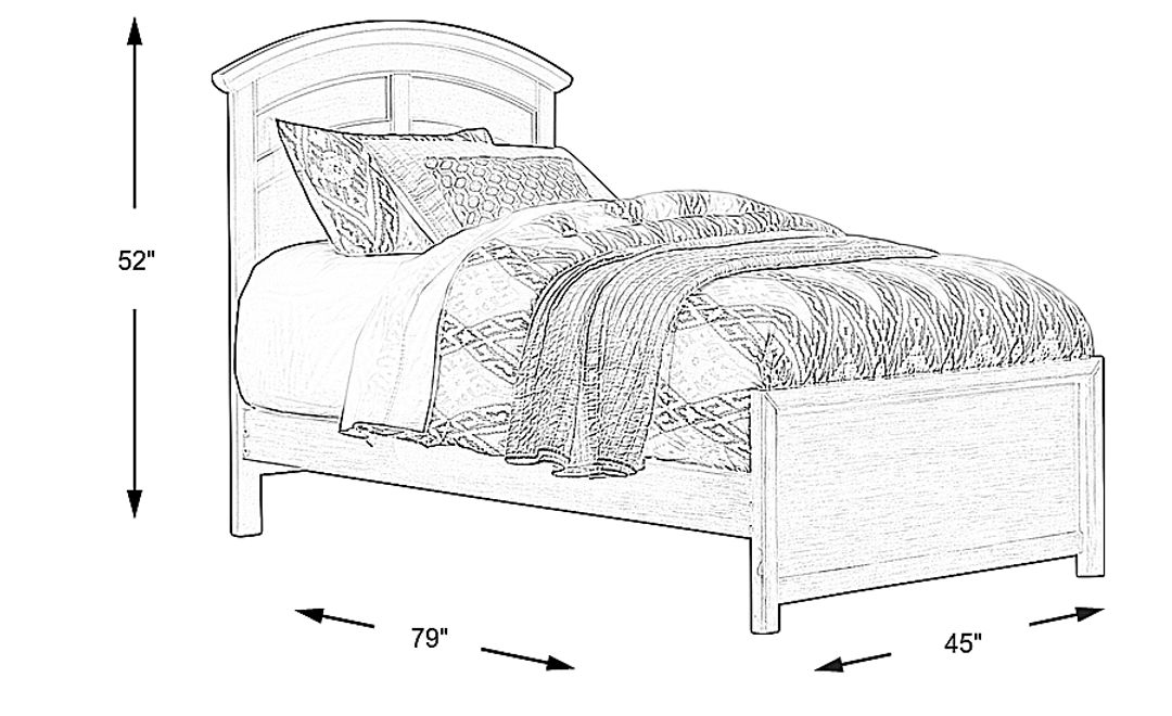 Kids Santa Cruz Brown Cherry Twin Panel Bed