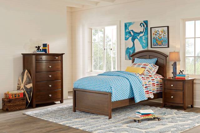 Kids Santa Cruz Cherry 5 Pc Full Panel Bedroom - Thumbnail - Image 1
