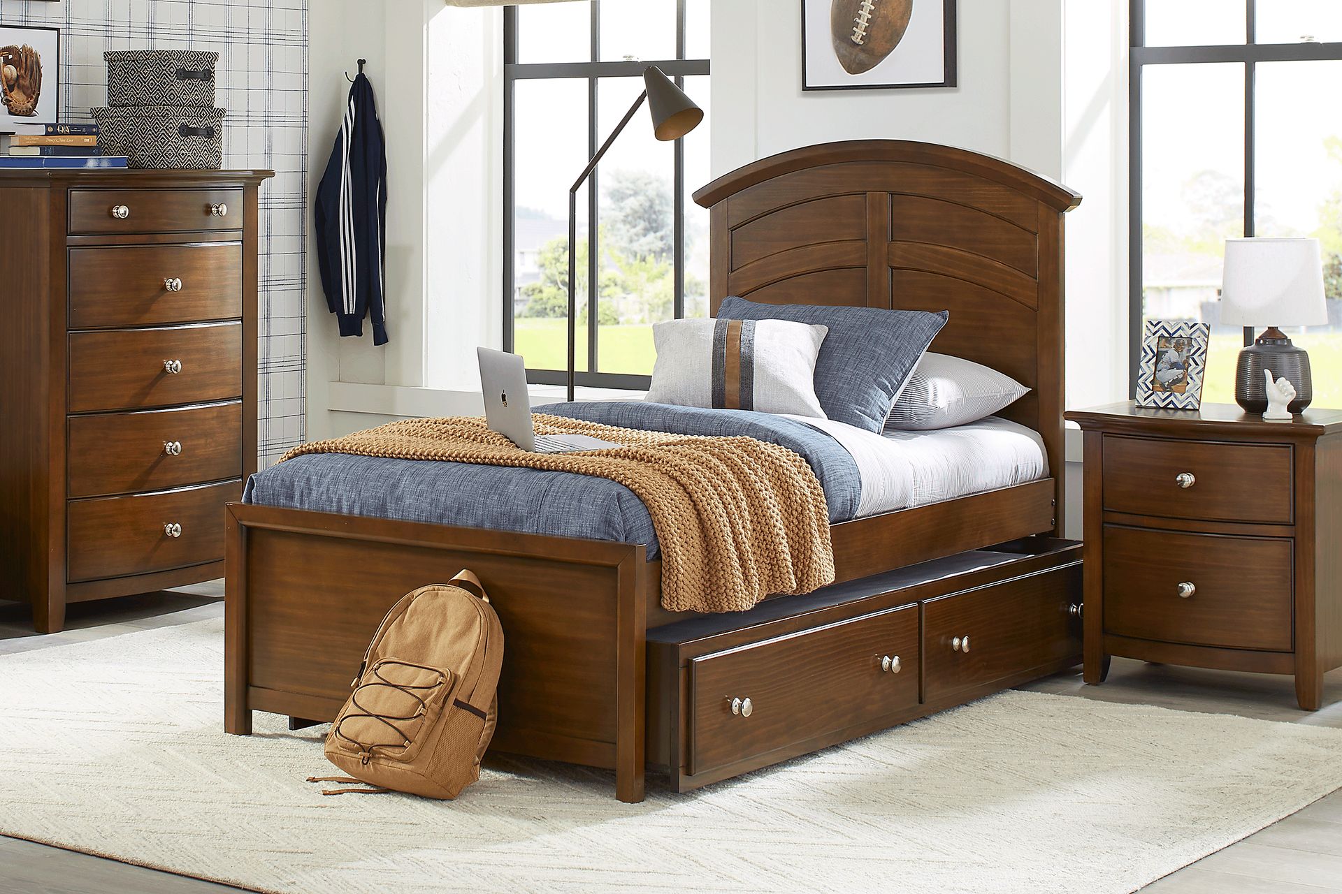 Kids Santa Cruz Cherry Twin Panel Bedroom - Image 1