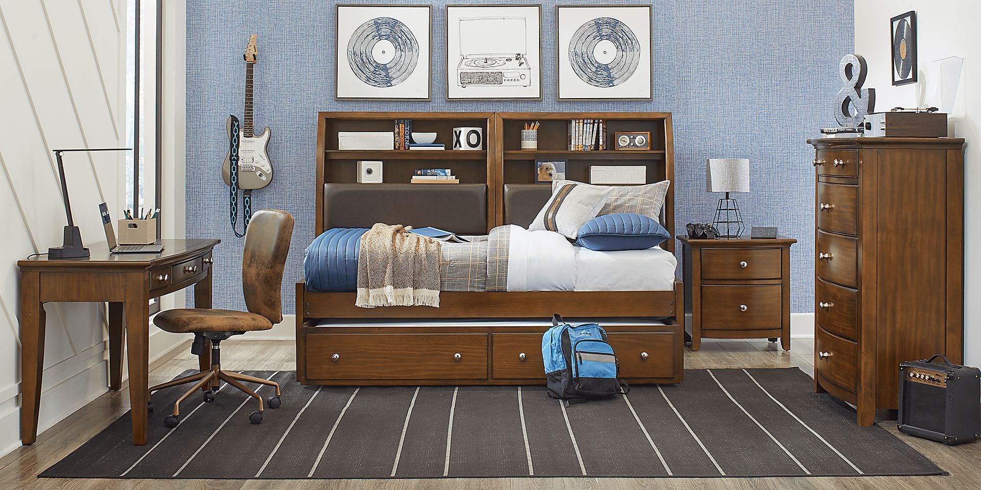 Kids Santa Cruz Brown Cherry Desk - Image 3