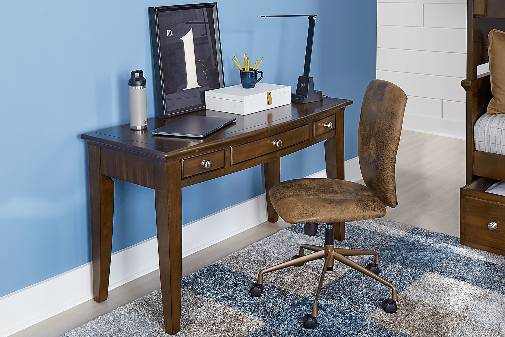 Kids Santa Cruz Brown Cherry Desk - Image 4