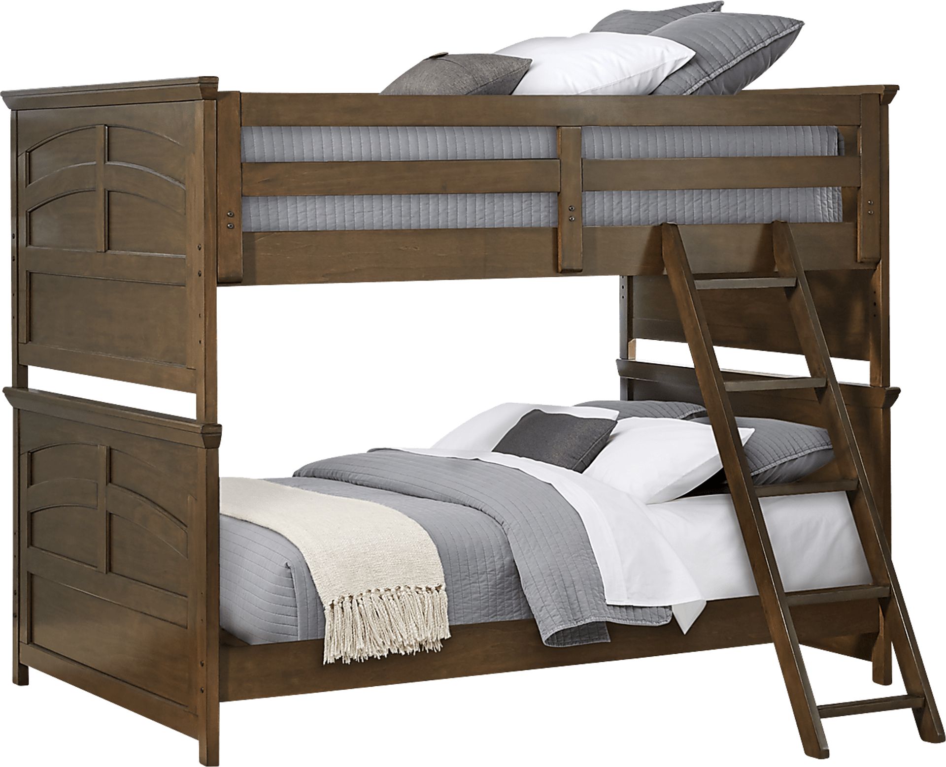 Kids Santa Cruz Brown Cherry Full/Full Bunk Bed - Image 1