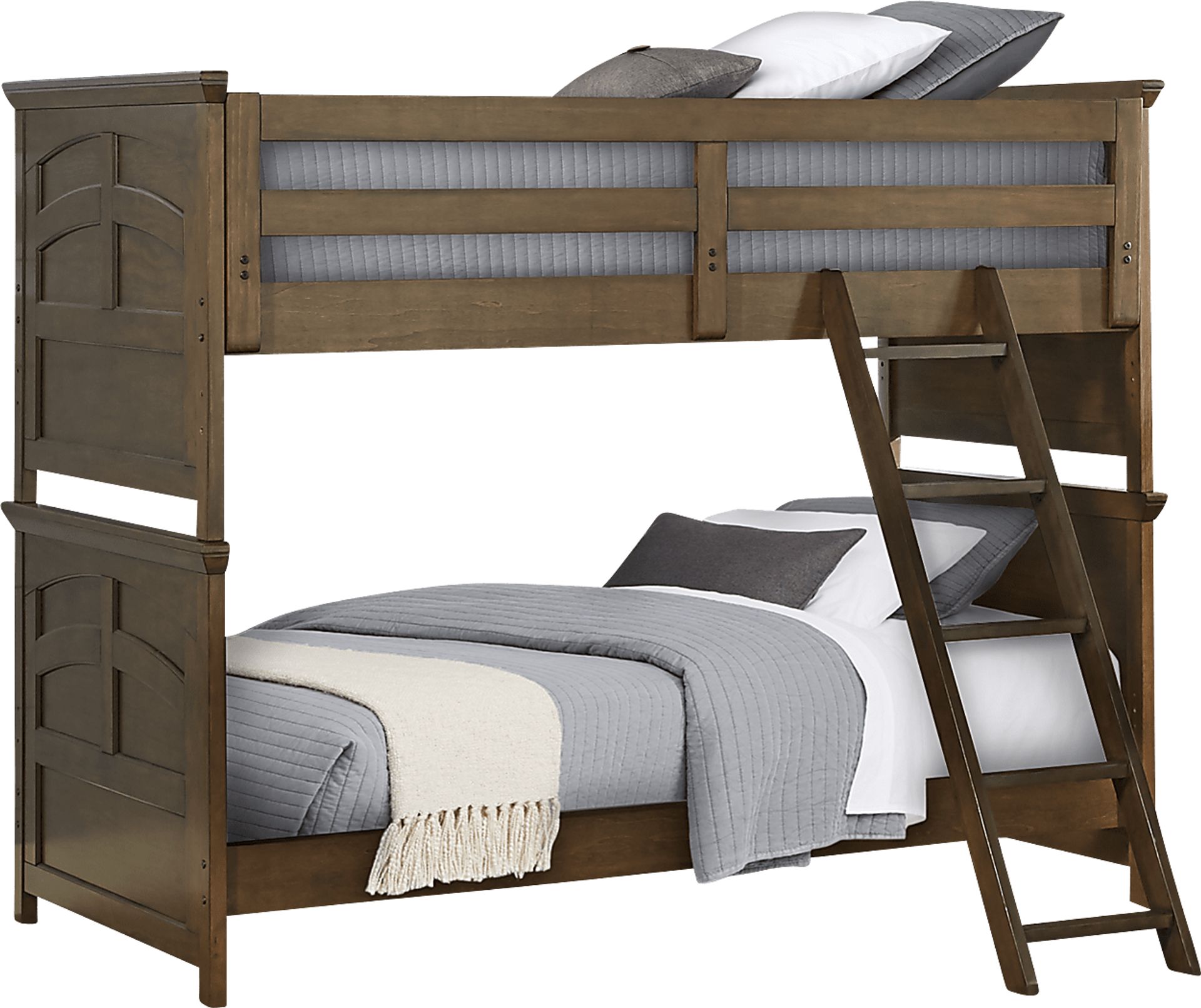 Kids Santa Cruz Brown Cherry Twin/Twin Bunk Bed - Image 1