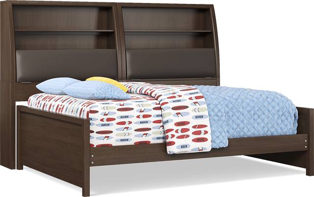 Kids Santa Cruz Cherry 5 Pc Full Bookcase Wall Bed - Thumbnail - Image 2
