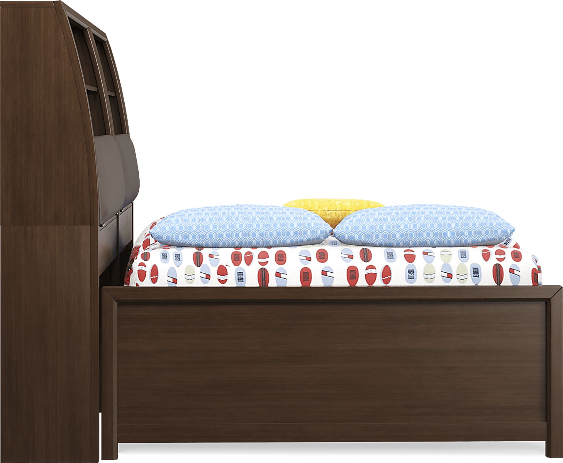 Kids Santa Cruz Cherry 5 Pc Full Bookcase Wall Bed - Image 3