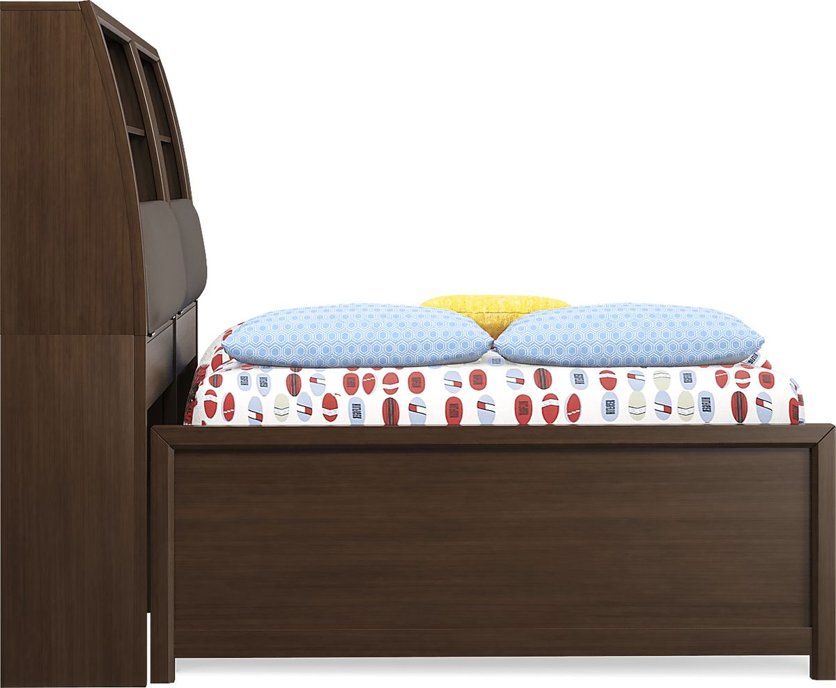 Santa Cruz Brown Cherry Dark Wood 5 Pc Full Bookcase Daybed Rooms to Go