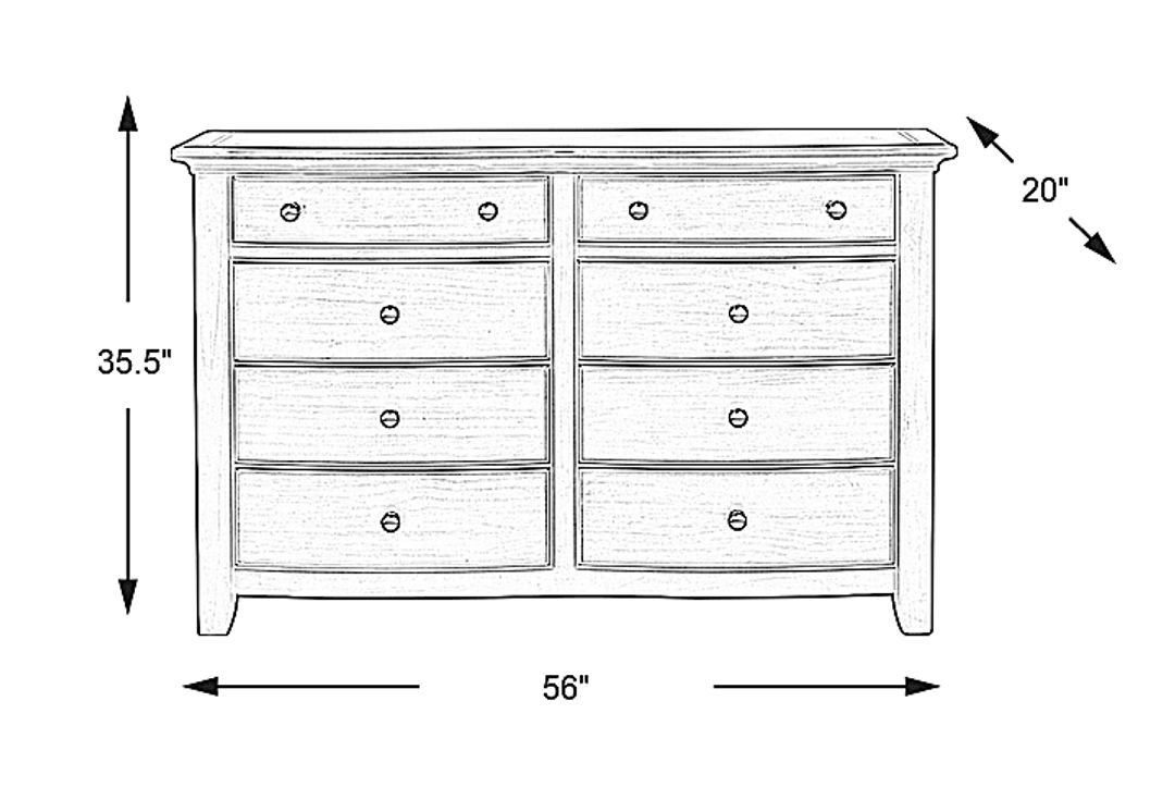 Kids Santa Cruz Brown Cherry Dresser