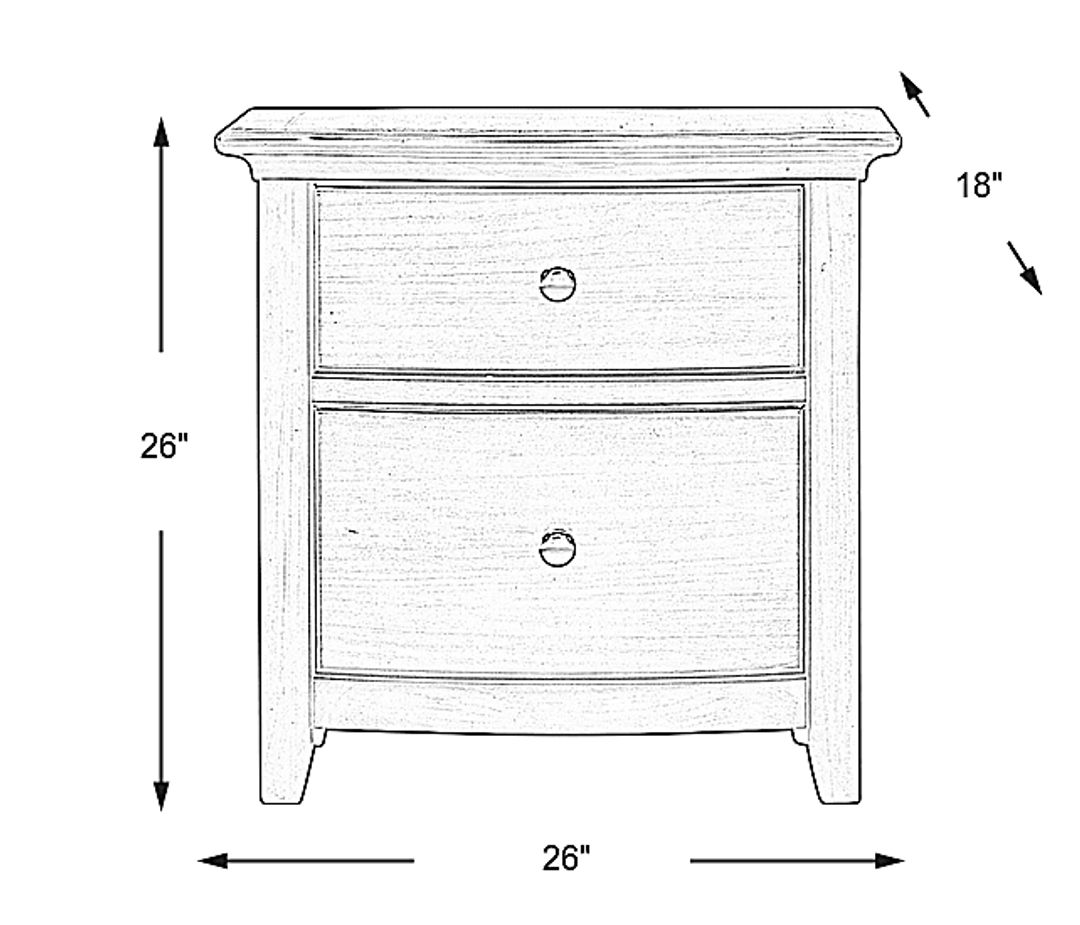 Kids Santa Cruz Brown Cherry Nightstand