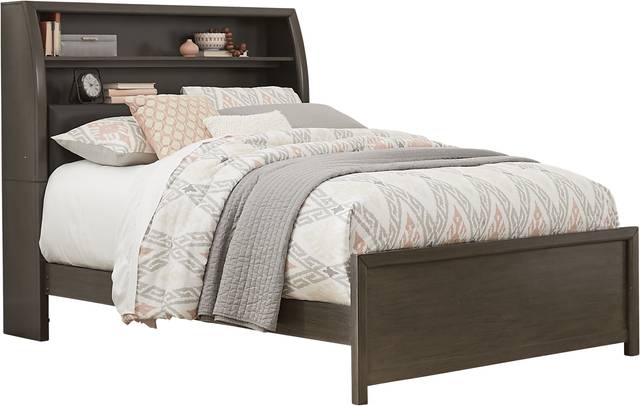 Kids Santa Cruz Gray Full Bookcase Bed - Thumbnail - Image 1
