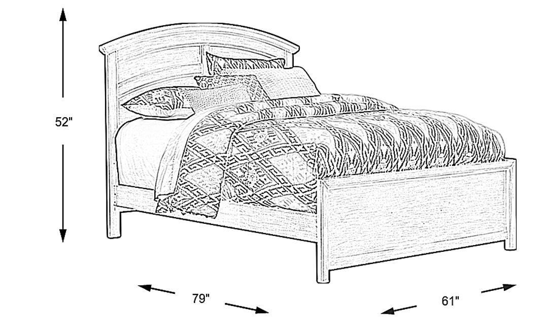 Kids Santa Cruz Gray Full Panel Bed