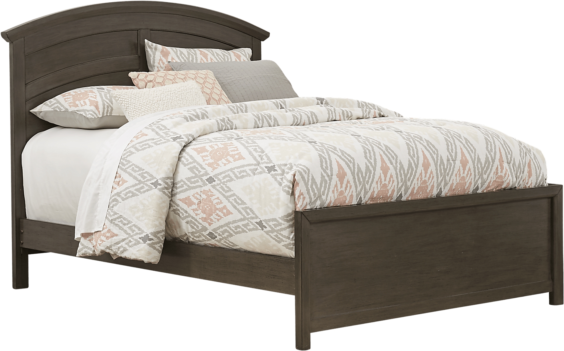 gray 3 pc full panel bed