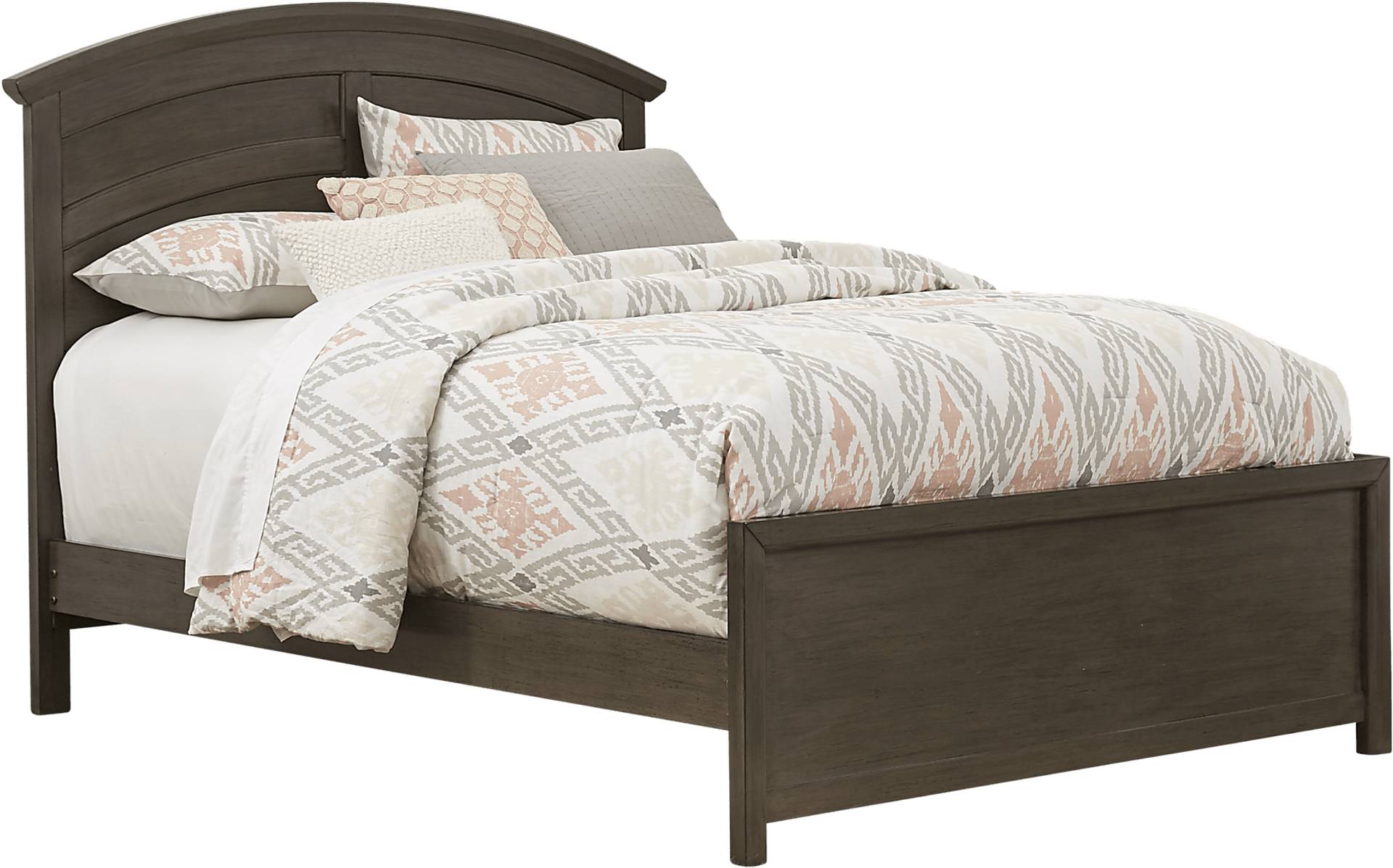 gray 3 pc full panel bed