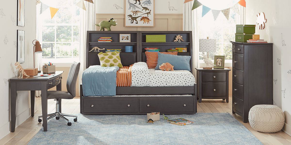 Santa Cruz Gray 5 Pc Full Bookcase Daybed Rooms to Go