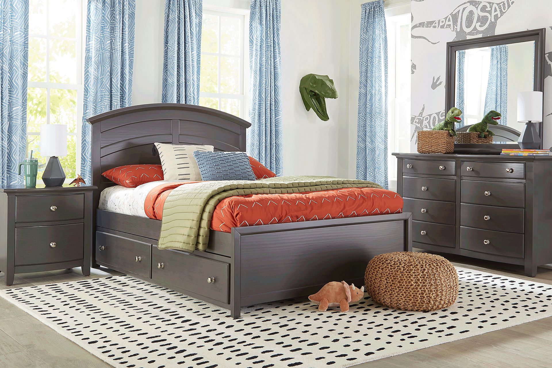 Kids Santa Cruz Gray Full Panel Bedroom - Image 1