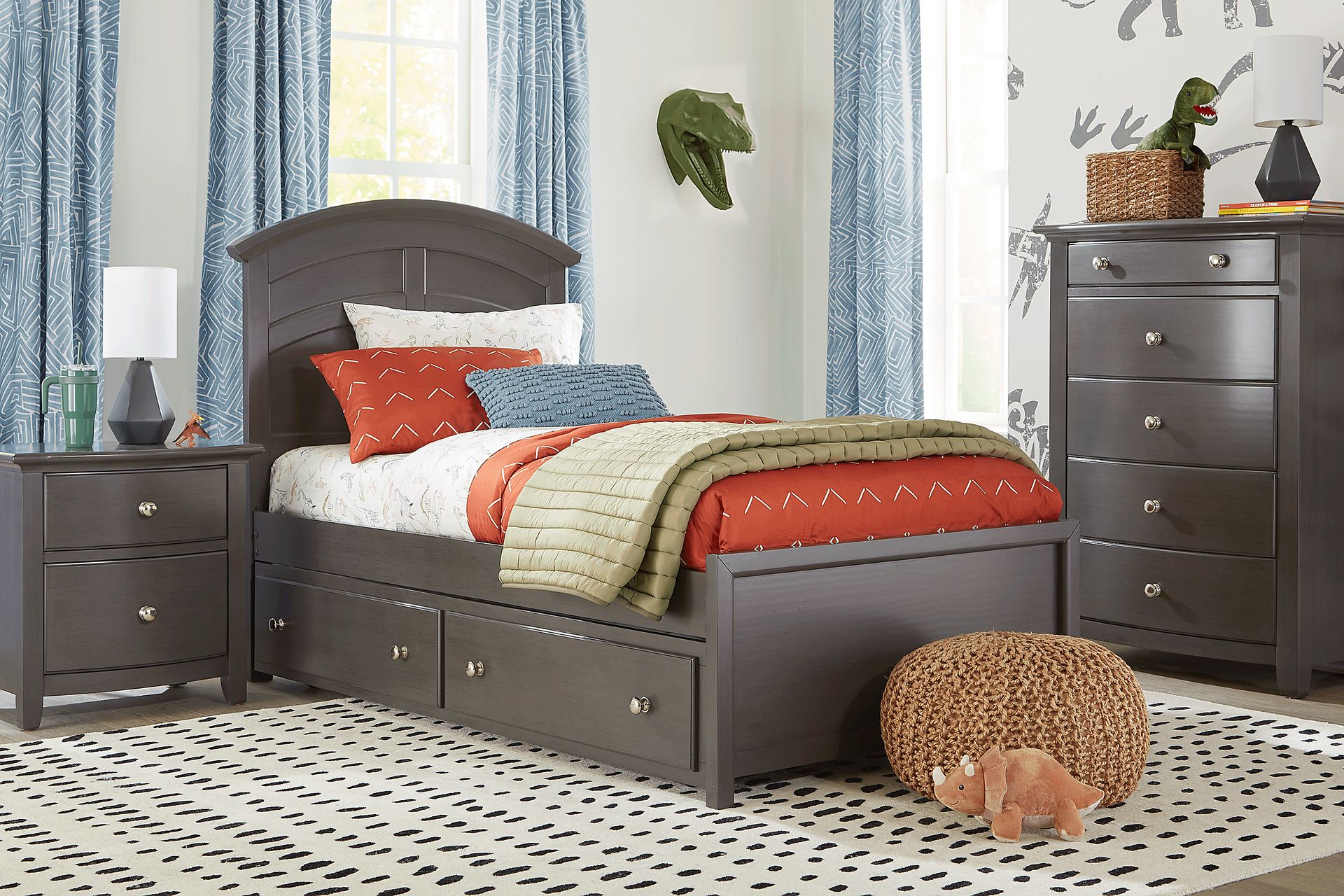 Kids Santa Cruz Gray Twin Panel Bedroom - Image 1