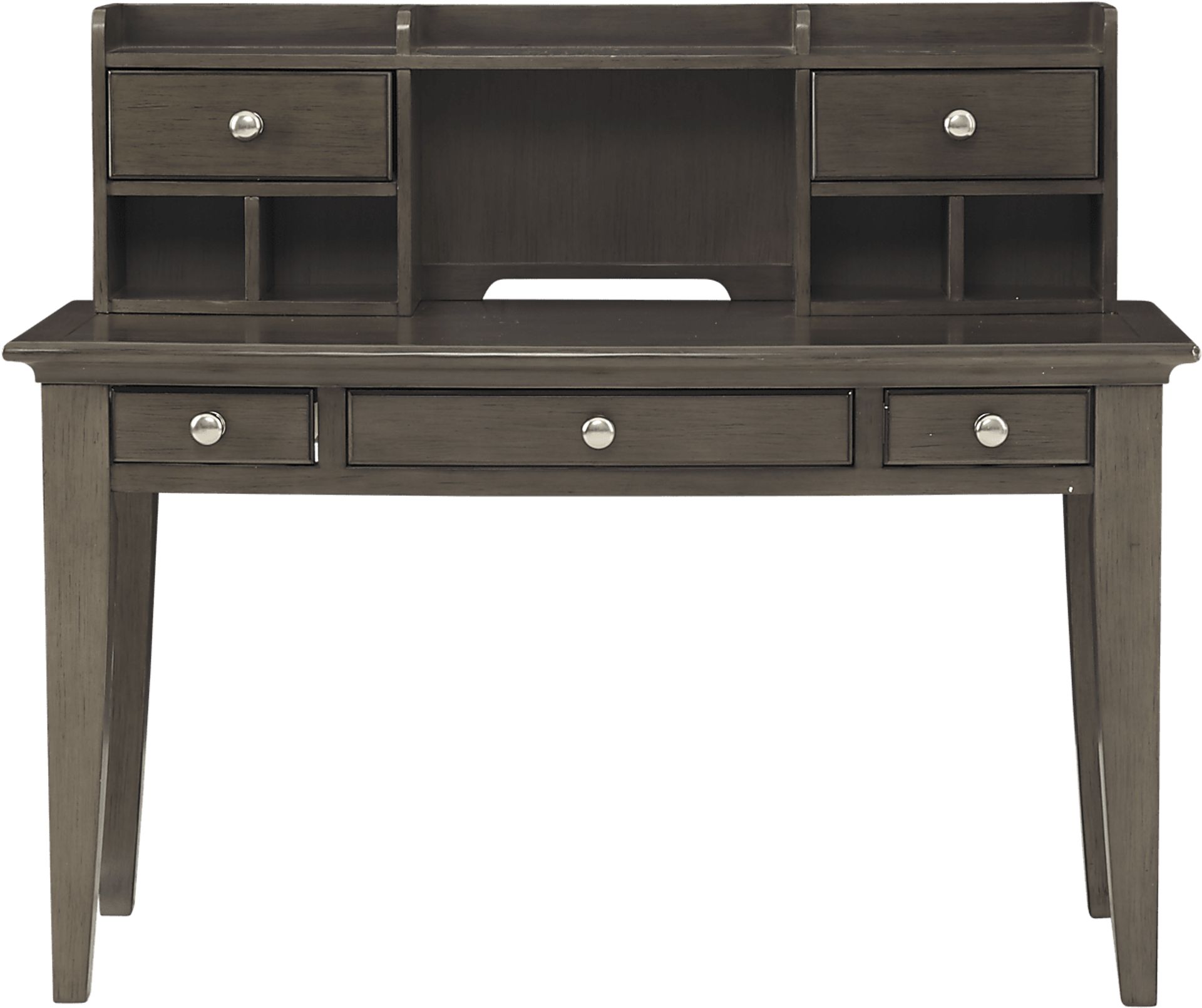 Kids Santa Cruz Gray Desk & Hutch - Image 1