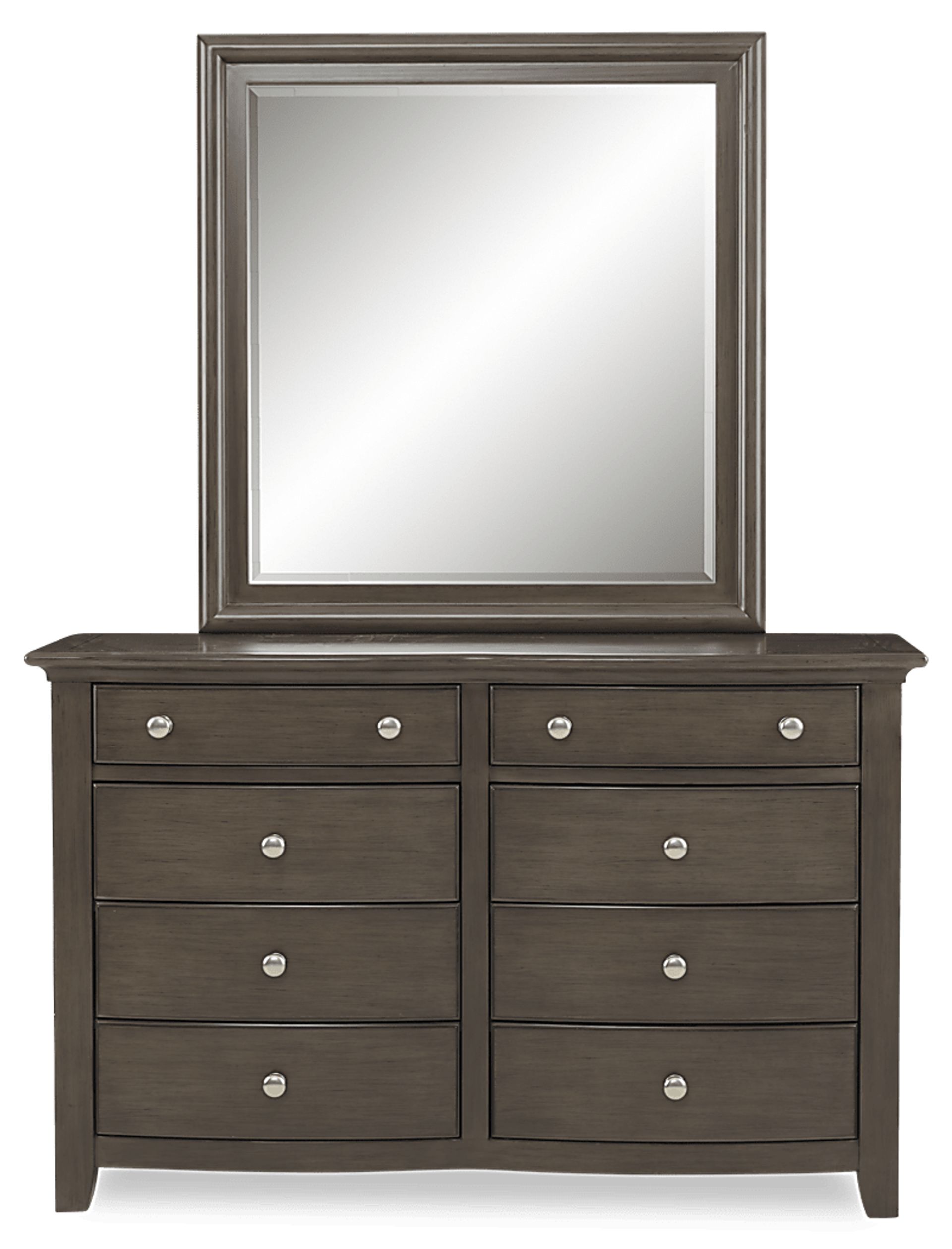 Kids Santa Cruz Gray Dresser & Mirror Set - Image 1