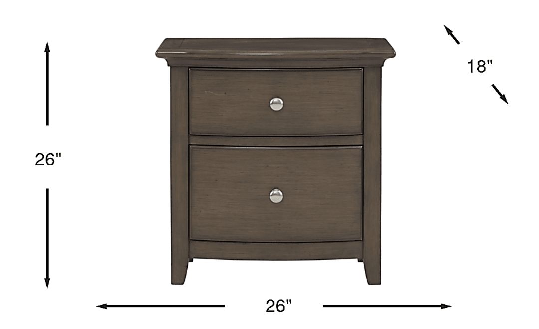 Kids Santa Cruz Gray Nightstand