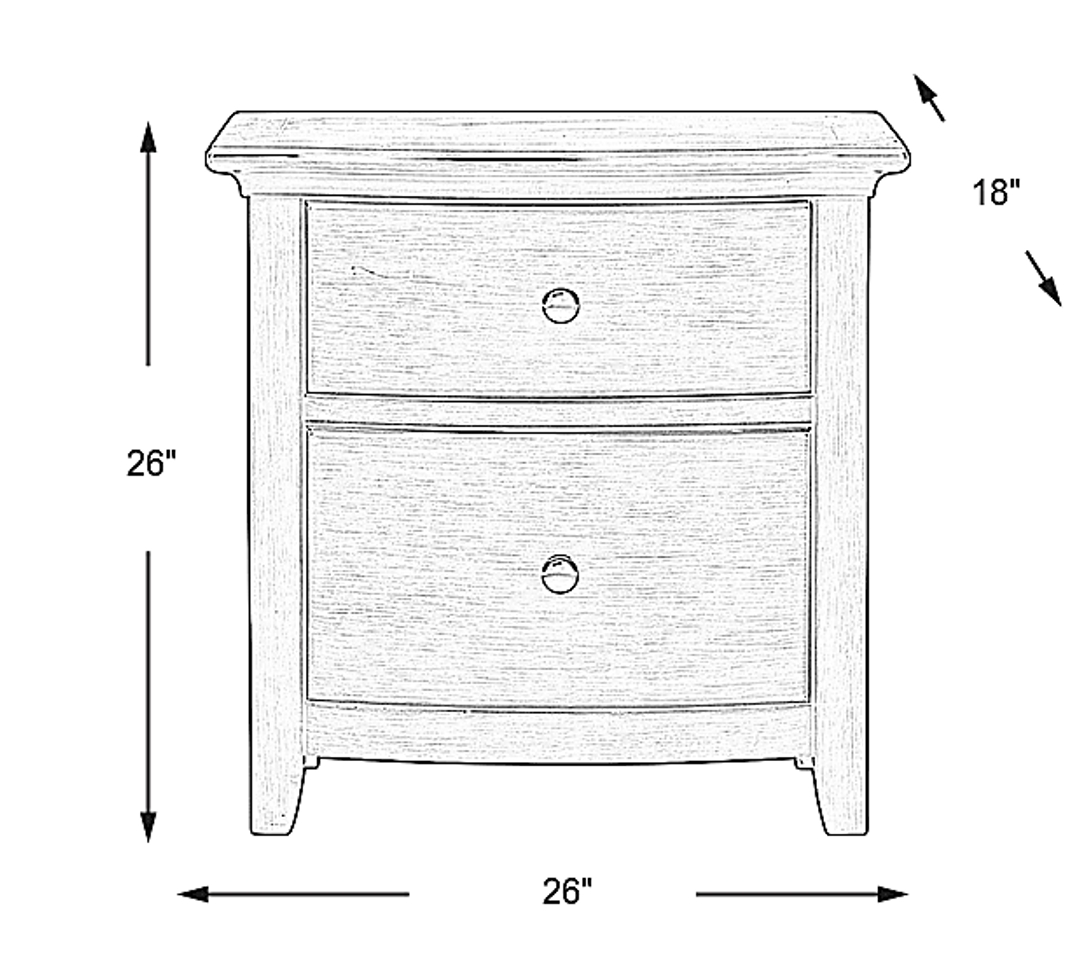 Kids Santa Cruz Gray Nightstand