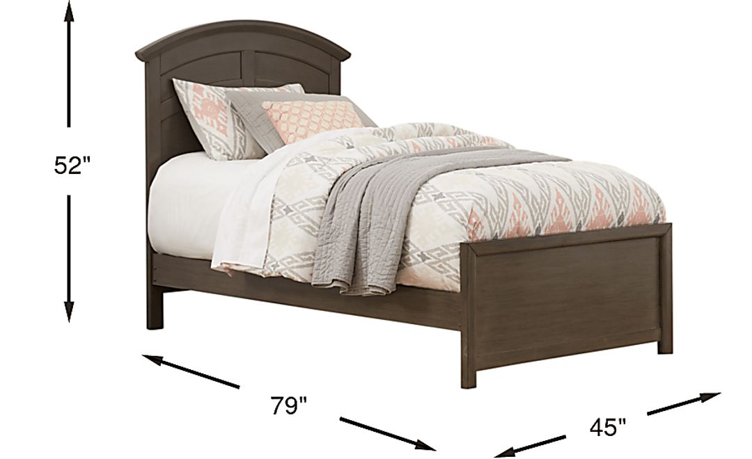 Kids Santa Cruz Gray Twin Panel Bed