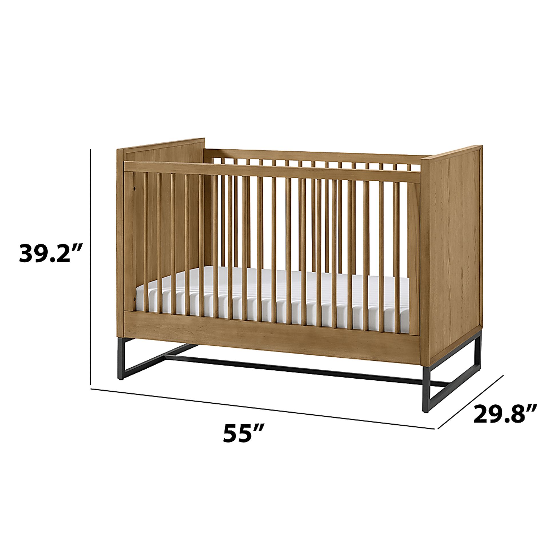 Kids Sauge Brown Convertible Crib - Image 3
