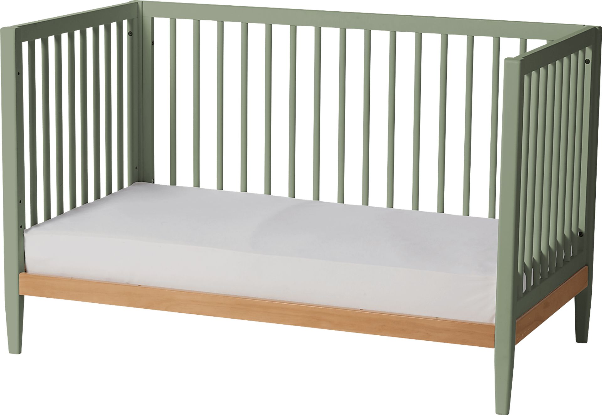 Kids Scola Green/Natural Convertible Crib - Image 4