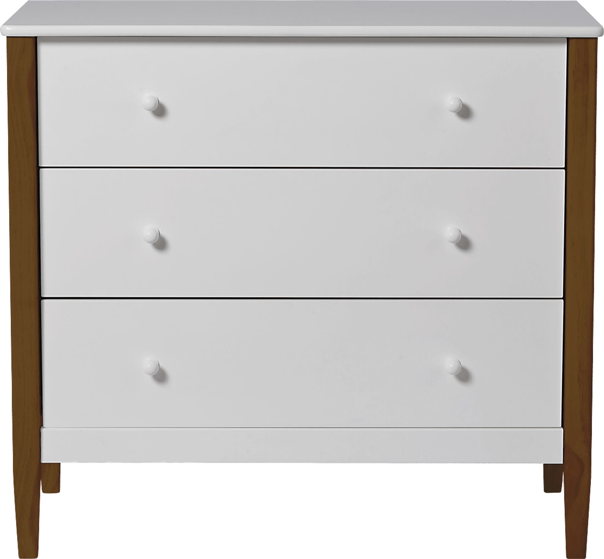 Kids Scola White/Brown 3 Drawer Dresser - Image 4
