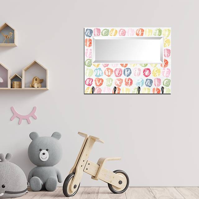 Kids Seeing Alphabet White Wall Mirror - Thumbnail - Image 3