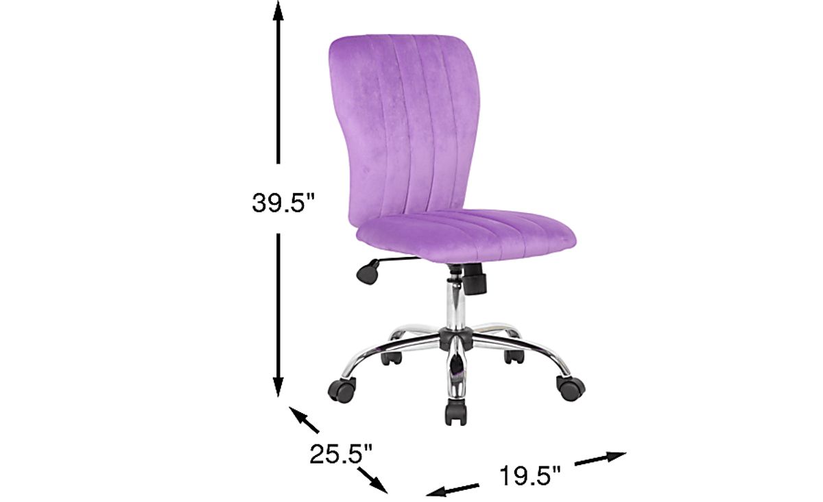 Seychelle Purple Red Velvet Plush,Velvet Desk Chair | Rooms to Go